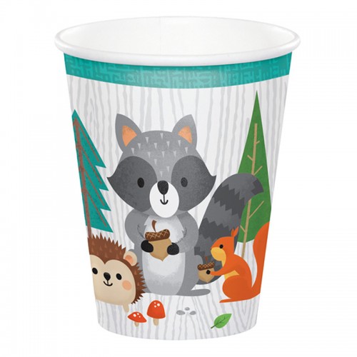 Χάρτινα Ποτήρια Ζώα Του Δάσους - Woodland