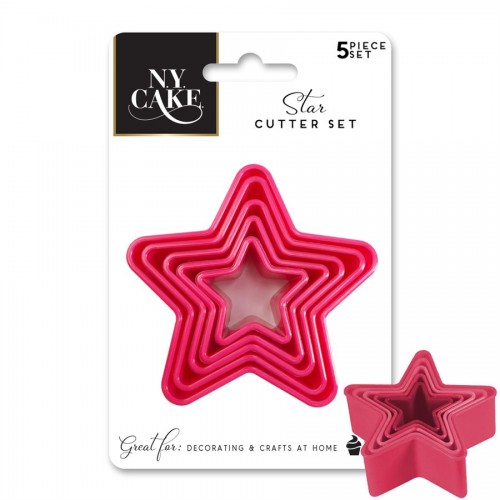 Σετ Πλαστικά Κουπ πατ Αστέρια Star Shape Cookie Cutters N.Y. Cake