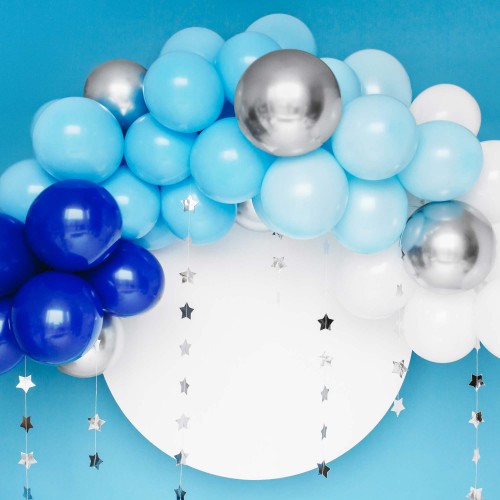 Γιρλάντα Με Ασημί Αστέρια Garland Stars PartyDeco