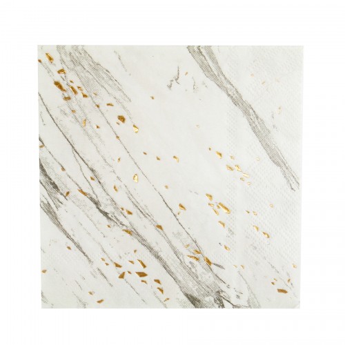 Χαρτοπετσέτες Γλυκού Σε Λευκό Μάρμαρο Και Χρυσό - Blanc By Harlow & Grey