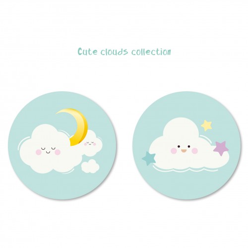 Αυτοκόλλητα Χαριτωμένα Σύννεφα Για Παιδικά Πάρτυ