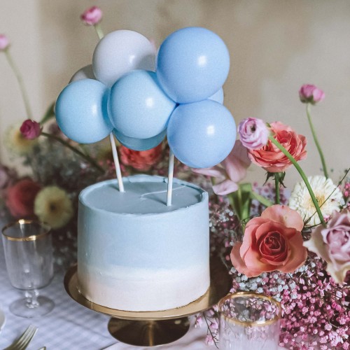 Cake Topper Με Μπαλόνια Σιέλ PartyDeco