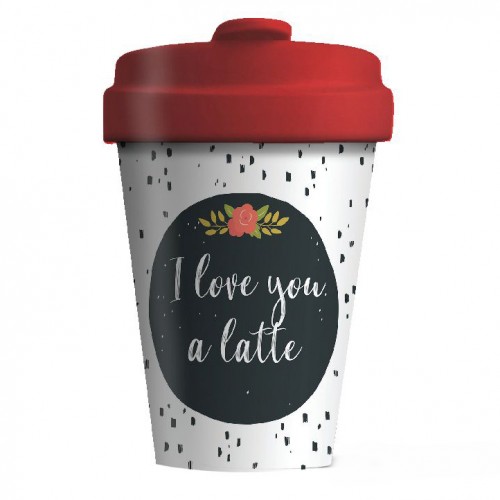 Bamboo Cup Love You Latte - Οικολογικά Ποτήρια Για Ζεστά Ροφήματα