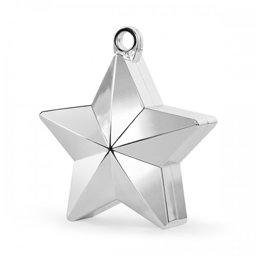 Βαρίδι Μπαλονιών Ασημί Αστέρι PartyDeco