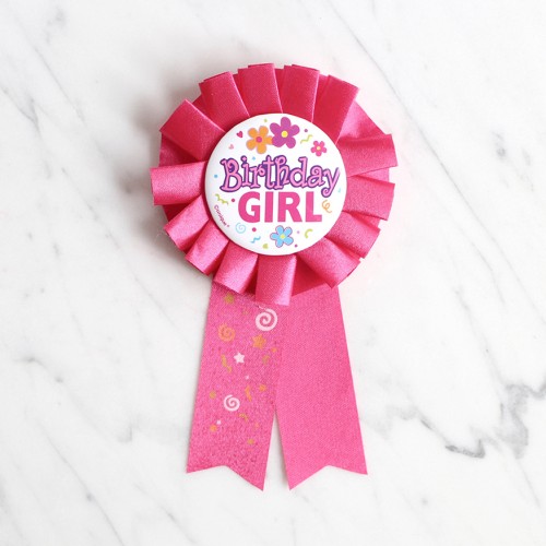 Κονκάρδα Γενεθλίων Για Κορίτσια "Birthday Girl"-Award Ribbon By Unique