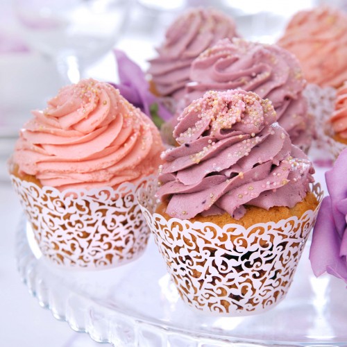 Χάρτινες Θήκες Δαντέλα Περλέ Cupcake Wrappers PartyDeco