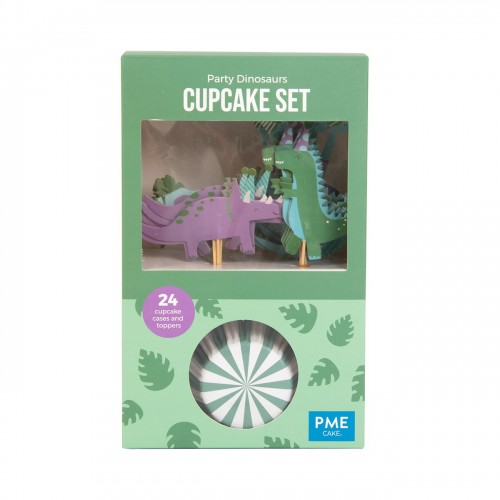 Σετ Δεινόσαυροι 24 Θήκες & Cupcake Toppers PME
