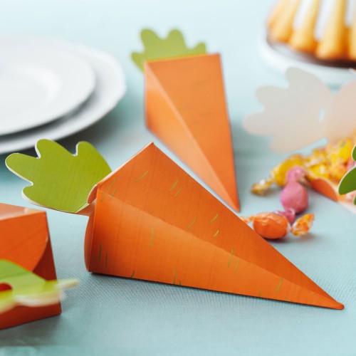 Χάρτινα Κουτιά Καρότο 6pcs Για Γλυκά Και Δώρα
