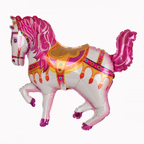 Μεταλλικό Jumbo Μπαλόνι Αλογάκι Καρουζέλ 