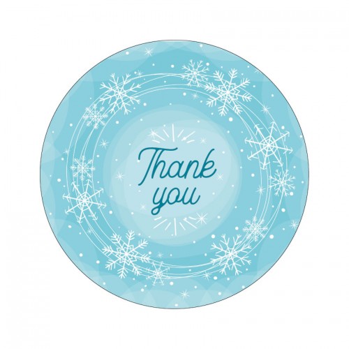 Αυτοκόλλητα Νιφάδες Thank You Για Σακουλάκια Και Δώρα