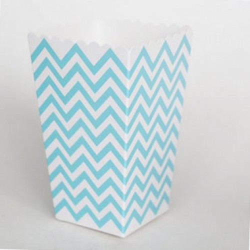 abcJoy chevron γαλάζια popcorn boxes (12-pack)