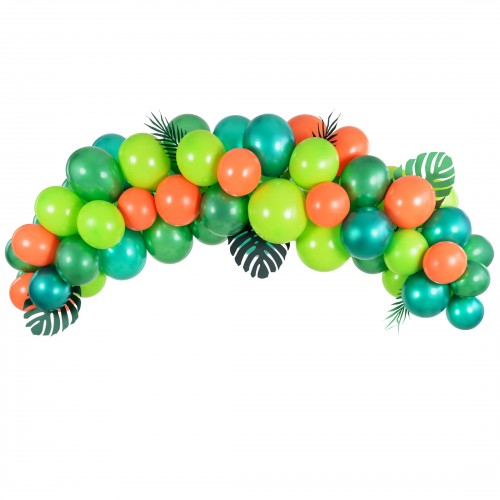 Γιρλάντα Με Μπαλόνια Σε Αποχρώσεις Πράσινες και Πορτοκαλί
