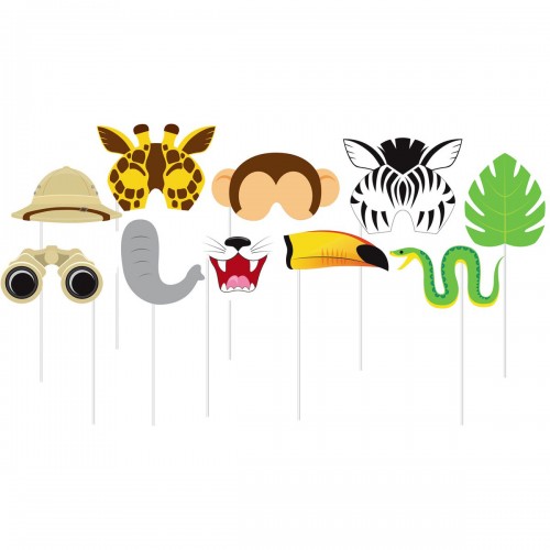 Photo Booth Props Ζώα στη Ζούγκλα - Σαφάρι Jungle Party