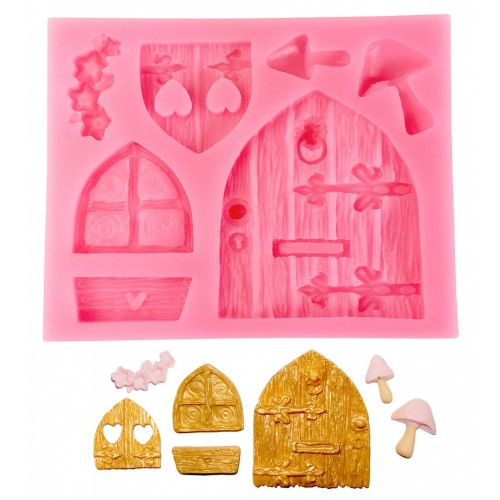 Καλούπι Σιλικόνης Παραμυθένια Πόρτα & Παράθυρα Doors and Windows Silicone Mold N.Y. Cake