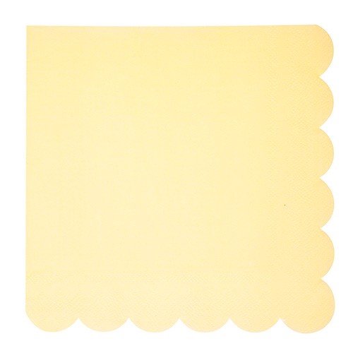  Χαρτοπετσέτες Κυματιστές Κίτρινες Παστέλ 