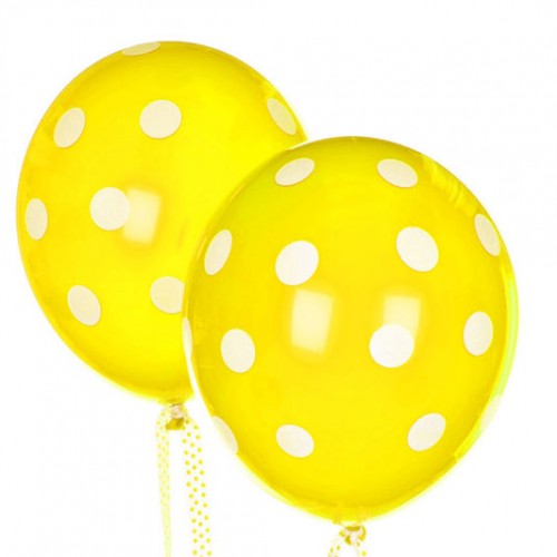 abcJoy κίτρινα πουά μπαλόνια