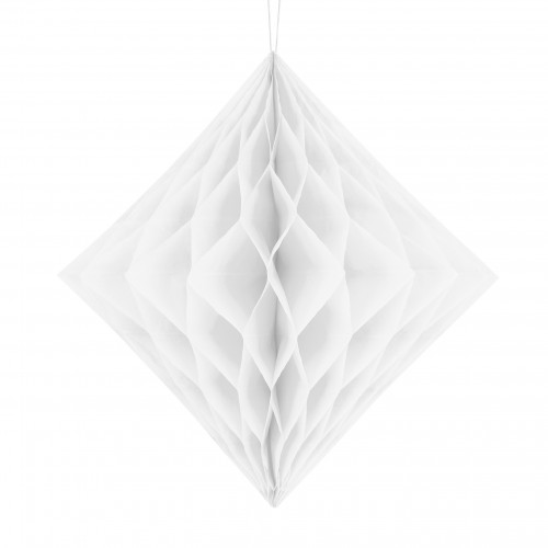 Λευκό Χάρτινο Διακοσμητικό Διαμάντι Ρόμβος 