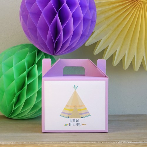 Λιλά Lunch Box-Χάρτινη συσκευασία φαγητού