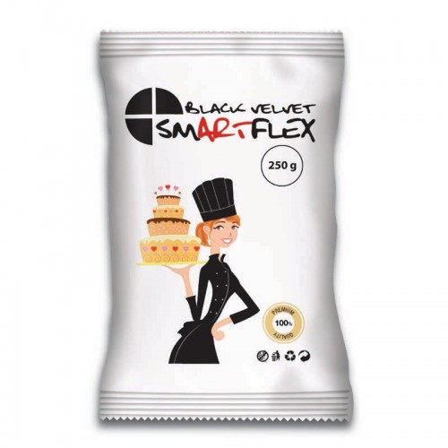 Μαύρη Ζαχαρόπαστα Βανίλια SmartFlex Black Velvet 250gr 