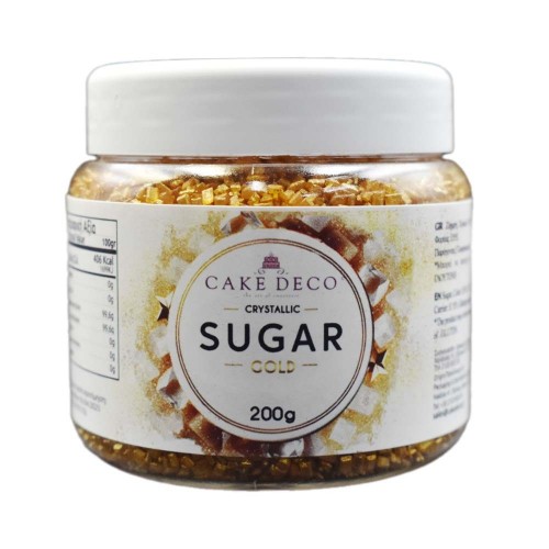 Sprinklicious Μεταλλική Χρυσή Ζάχαρη 200gr