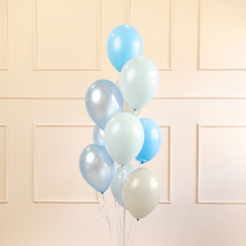 Super Set 10 Μπαλόνια Σιέλ Ανταύγειες PartyDeco