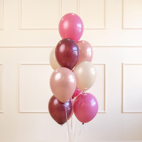 Super Set 10 Μπαλόνια Ροζ Ανταύγειες PartyDeco