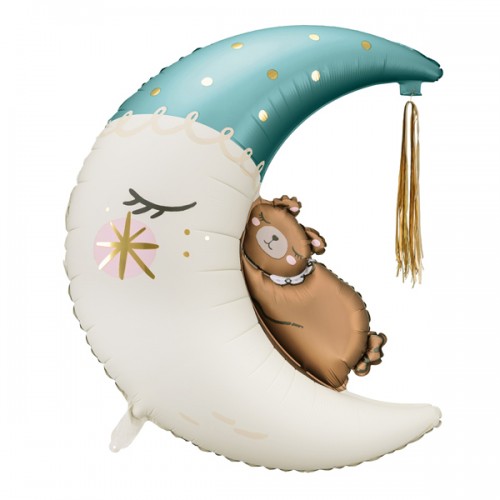 Μεταλλικό Μπαλόνι Αρκουδάκι Στο Φεγγάρι