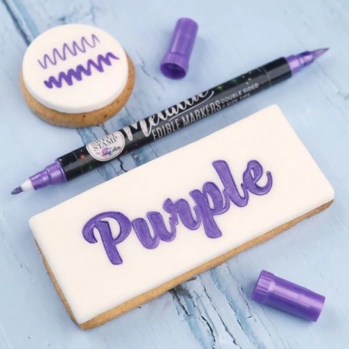 Μωβ Μεταλλικός Μαρκαδόρος Τροφίμων Sweet Stamp 