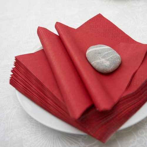 Μονόχρωμες Κόκκινες Χαρτοπετσέτες 20-pack