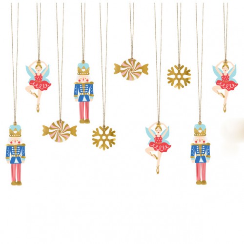 Κάρτες-Ετικέτες Δώρων Καρυοθραύστης Μπαλαρίνα PartyDeco