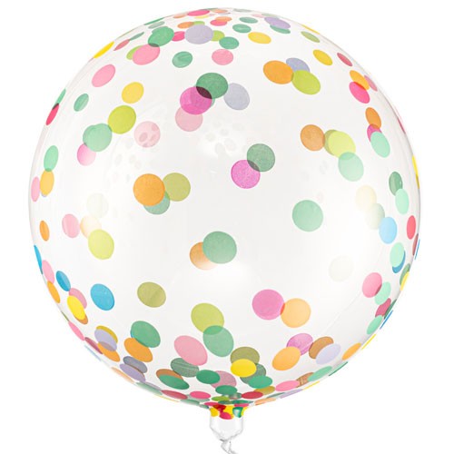 Διάφανο Μπαλόνι με Πολύχρωμο Κομφετί PartyDeco