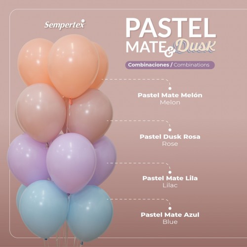 Λιλά Παστέλ Μπαλόνια Pastel Matte Lilac 5pcs