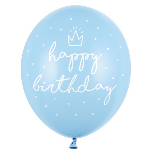 Σετ Μπαλόνια Γενεθλίων Γαλάζια Happy Birthday