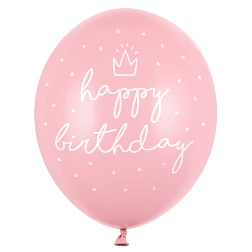 Σετ Μπαλόνια Γενεθλίων Ροζ Happy Birthday