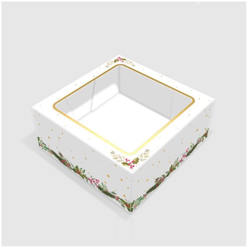 Χριστουγεννιάτικο Κουτί Βασιλόπιτας με παράθυρο 30cm