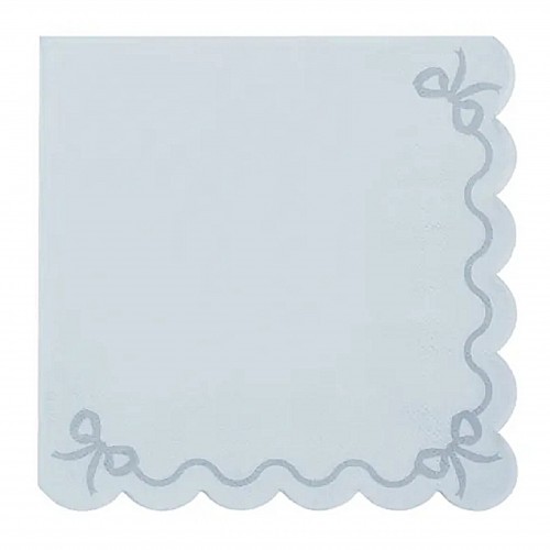 Χαρτοπετσέτες Κυματιστές Με Φιόγκο Γαλάζιο