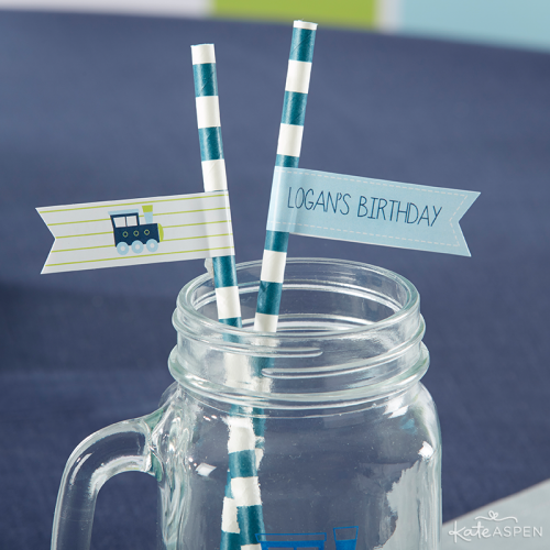 abcJoy Ναυτικό Μπλε-Λευκό Χάρτινα Καλαμάκια 25-pack