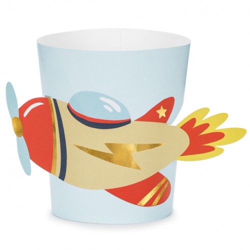 Χάρτινες Θήκες Ποτηριών Αεροπλάνο PartyDeco