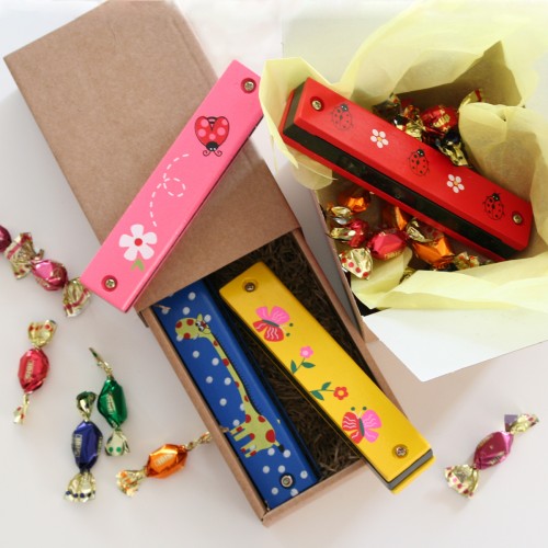 Παιδικά Δώρα-Ξύλινα Μουσικά Όργανα-Φυσαρμόνικες 6pcs