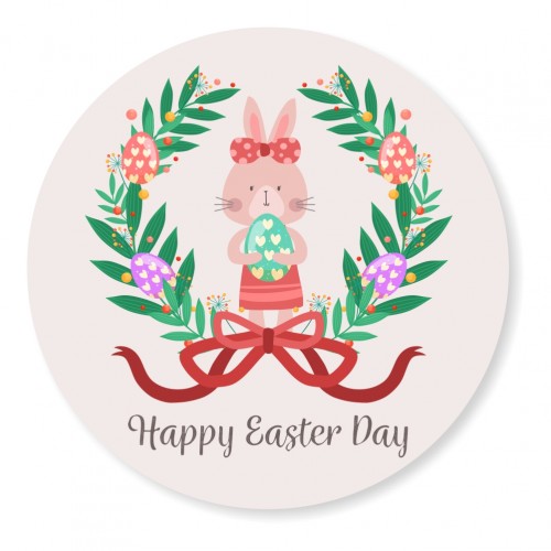 Πασχαλινά Αυτοκόλλητα για Συσκευασίες Happy Easter Day