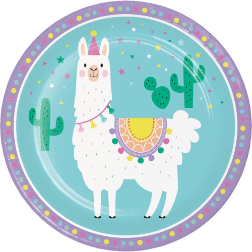 Χάρτινα Πιάτα Φαγητού Λάμα  Llama Party