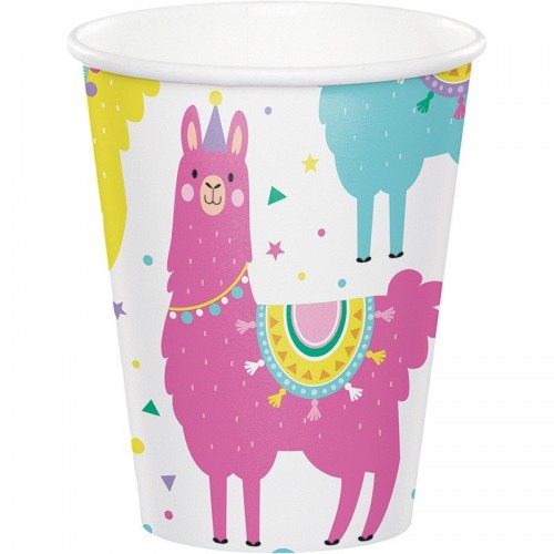 Χάρτινα Ποτήρια Λάμα Llama Party