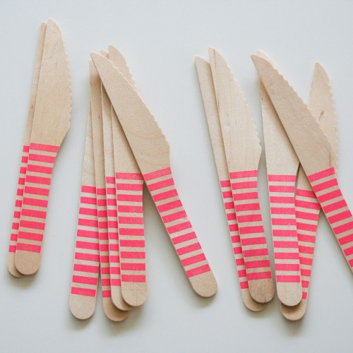 abcJoy φούξια ριγέ ξύλινα μαχαιράκια (12-pack)