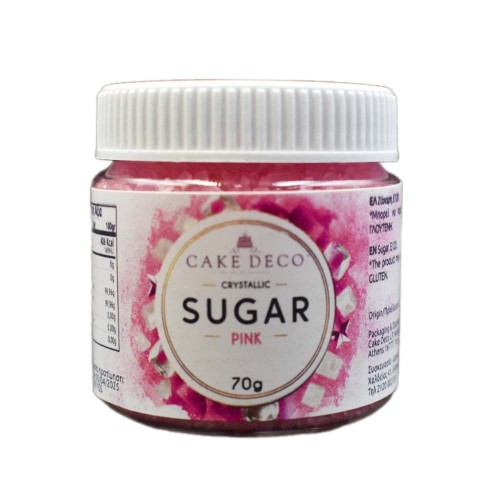 Sprinklicious Ροζ Κρυσταλλική Ζάχαρη 80gr