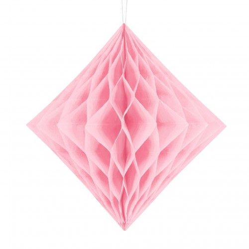 Ροζ Χάρτινο Διακοσμητικό Διαμάντι Ρόμβος 