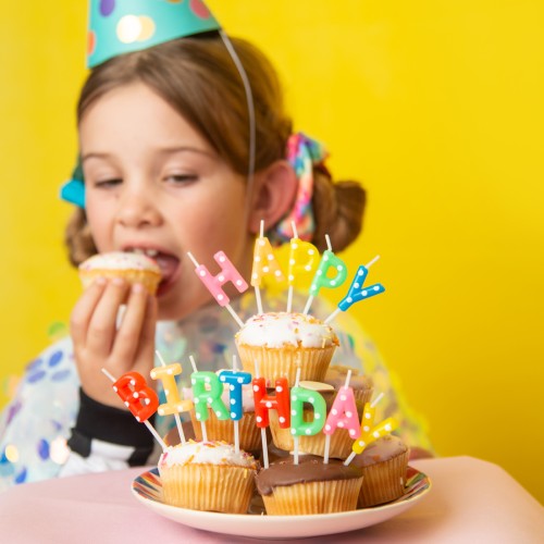 Πολύχρωμα Κεριά Τούρτας Happy Birthday