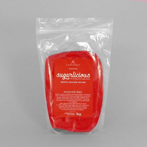 Ζαχαρόπαστα Sugarlicious Κόκκινο 1Kg