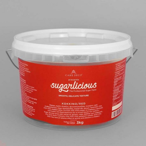 Ζαχαρόπαστα Sugarlicious Κόκκινο 3Kg