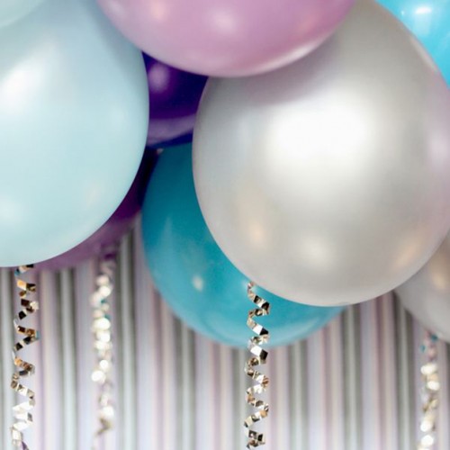 Περλέ Ασημί Μπαλόνια 30cm 