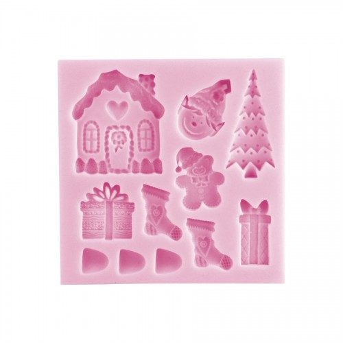 Καλούπι Σιλικόνης Gingerbread House & Στολίδια N.Y.Cake